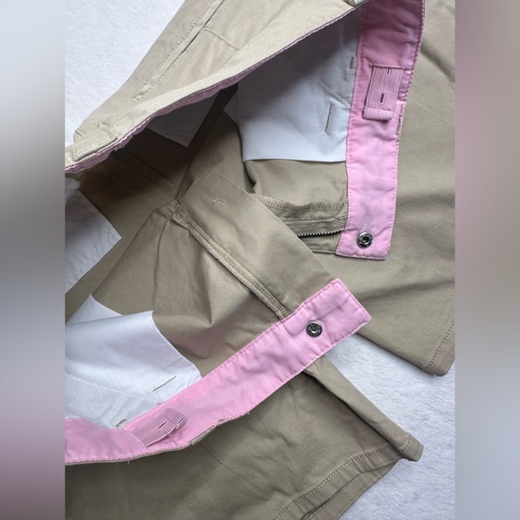 Cat & Jack Girl's Size 18 Chino Flat Front Beige Shorts Adjustable Waist Uniform - Picture 8 of 11
